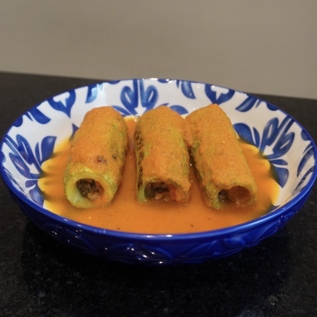 Calabacitas Rellenas de Carne